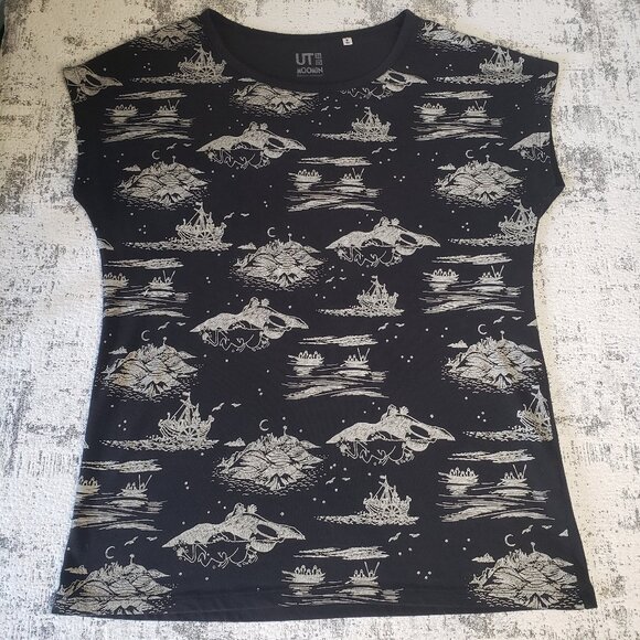 Black and White Moomin Characters Witchy TShirt Mountains and Moons - Picture 3 of 9